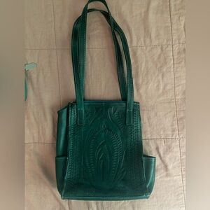 Genuine leather shoulder bag purse